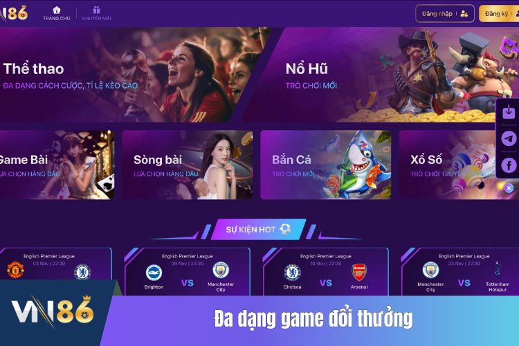 Đa dạng game đổi thưởng