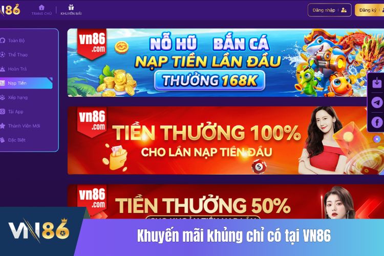 Khuyến mãi khủng chỉ có tại VN86